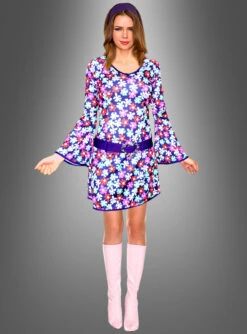 Gogo Disco Blumenkleid 60er Jahre