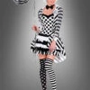Harlekin Dame Komplettkostüm