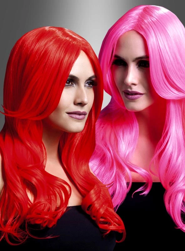 Khloe Langhaarperücke Pink Oder Rot 1 Khloe Langhaarperücke Pink Oder Rot