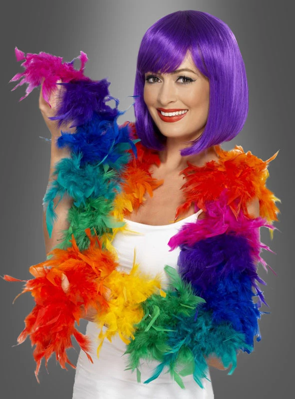 Bunte Federboa Regenbogenfarben 190 Cm 2 Bunte Federboa Regenbogenfarben 190 Cm – Bild 2