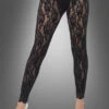 Romantische Spitzenleggings Schwarz