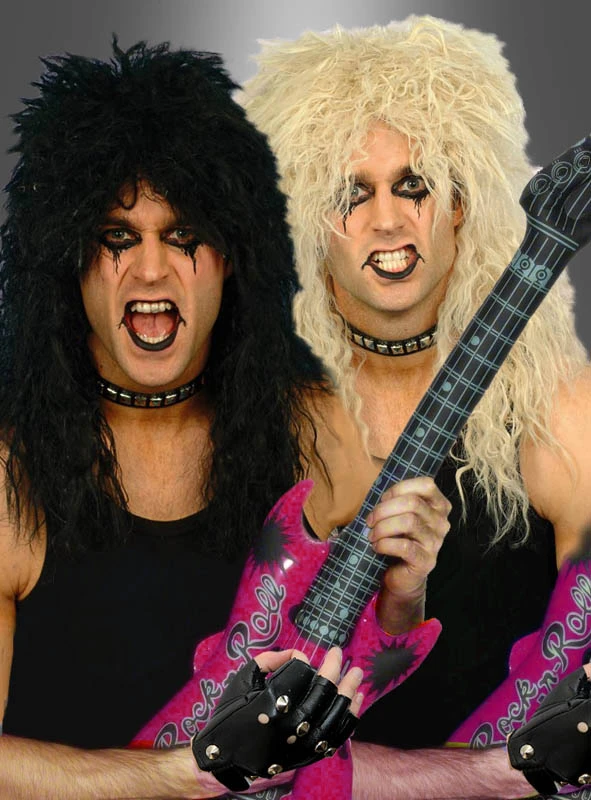 Rockstar 4-teiliges Kostümset Mit Perücke 1 Rockstar 4-teiliges Kostümset Mit Perücke