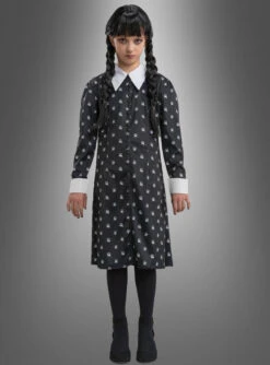 Cosplay-Laden 4 Wednesday Mädchen Kleid Schwarz-weiß