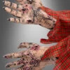 Blutige Zombie Latex Hände