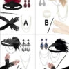 1920er Accessoire Set Mit Schmuck Silber