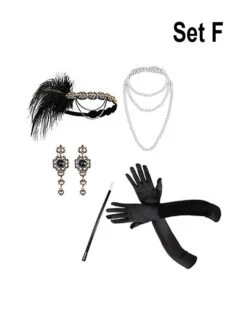 20er Charleston Accessoire Set Mit Schmuck Gold -Cosplay-Laden 172 951 x pic3