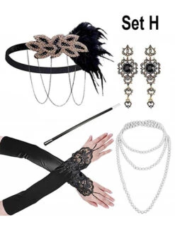 20er Charleston Accessoire Set Mit Schmuck Gold -Cosplay-Laden 172 951 x pic5