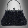 20er Jahre Handtasche Mit Pailletten Schwarz