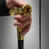 Edler Gehstock Mit Goldenem Griff 93cm