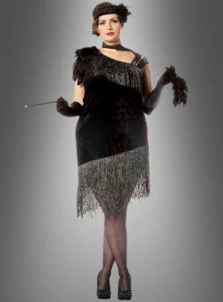 XXL Diva 20er Jahre Fransenkleid
