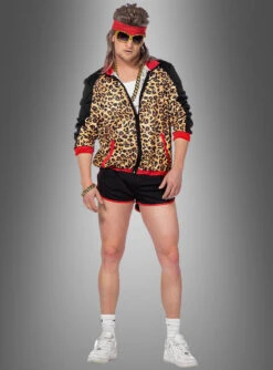 80er Leoparden Jacke Mit Kurzen Pants