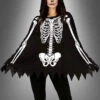 Skelett Poncho Halloween Kostüm