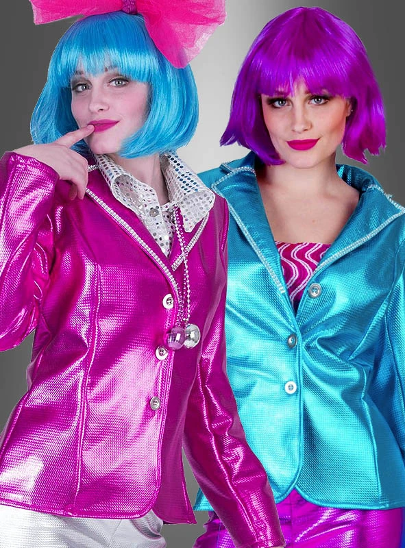 Glanz Jacke Damen Im Disco Style 1 Glanz Jacke Damen Im Disco Style