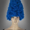 Marge Perücke Turmfrisur Blau