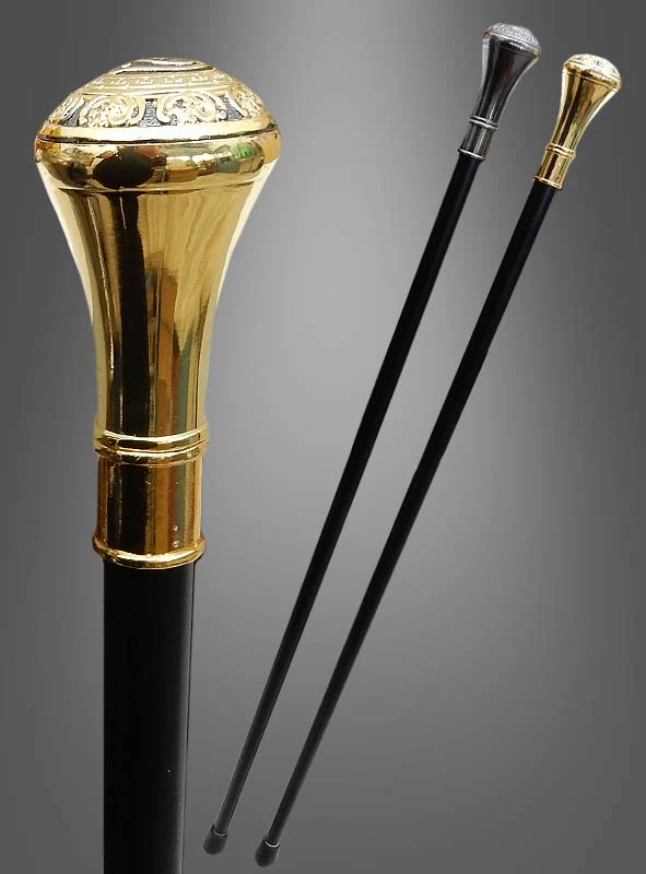 Eleganter Gehstock Mit Knauf Gold Oder Silber 1 Eleganter Gehstock Mit Knauf Gold Oder Silber