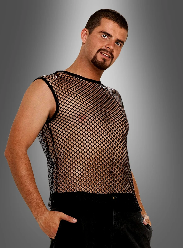 Netzhemd Schwarz ärmellos Für Rocker 1 Netzhemd Schwarz ärmellos Für Rocker