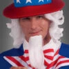 Onkel Sam USA Weiße Perücke Und Bart