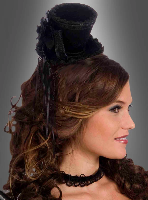 Burlesque Mini Zylinder Schwarz 1 Burlesque Mini Zylinder Schwarz