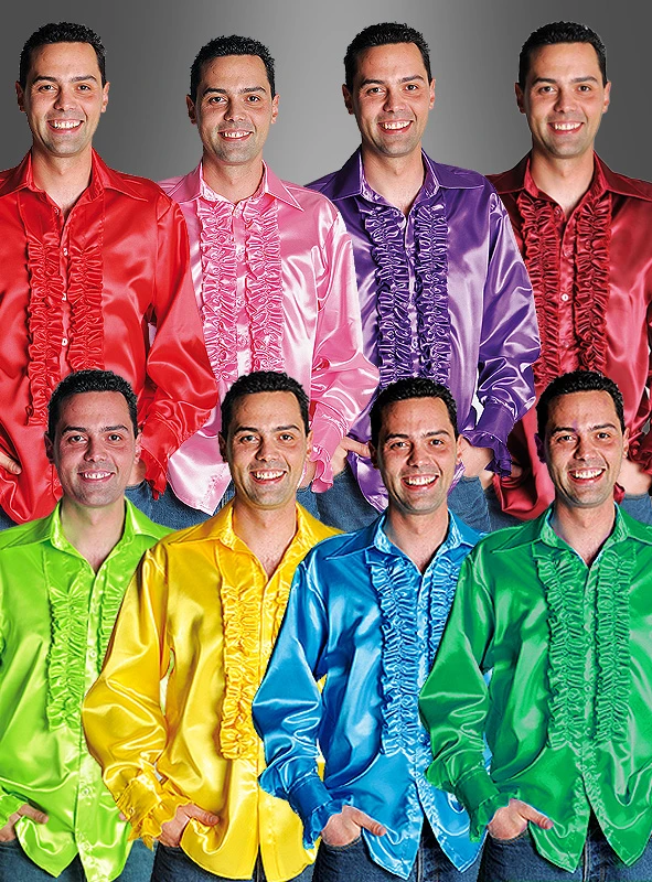 Deluxe Rüschenhemden 70er Waschbar 1 Deluxe Rüschenhemden 70er Waschbar