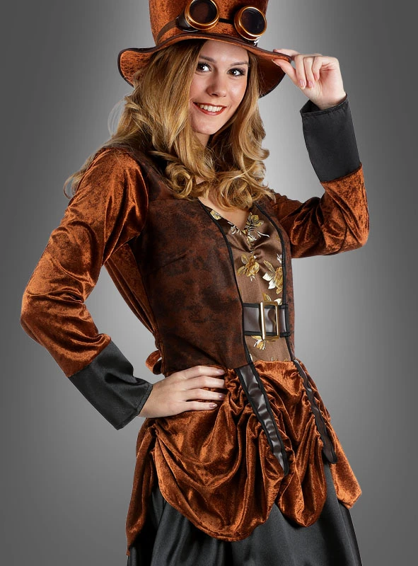 Steampunk Fashion Kleid Braun 2 Steampunk Fashion Kleid Braun – Bild 2