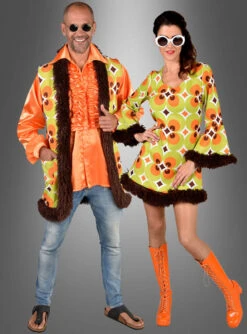 70er Retrokleid Damen Grün-braun 5 70er Retrokleid Damen Grün-braun -Cosplay-Laden 42 222161 pic3