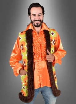 70er Retroweste Herren Grün-braun