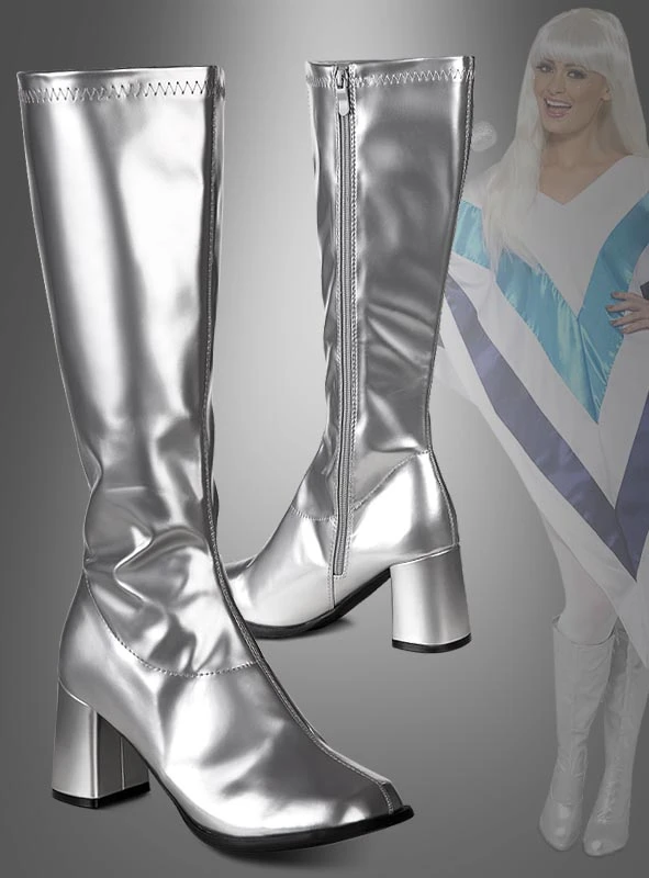 Silberne Stiefel Für Damen 1 Silberne Stiefel Für Damen