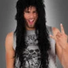 Rocker Langhaarperücke Schwarz