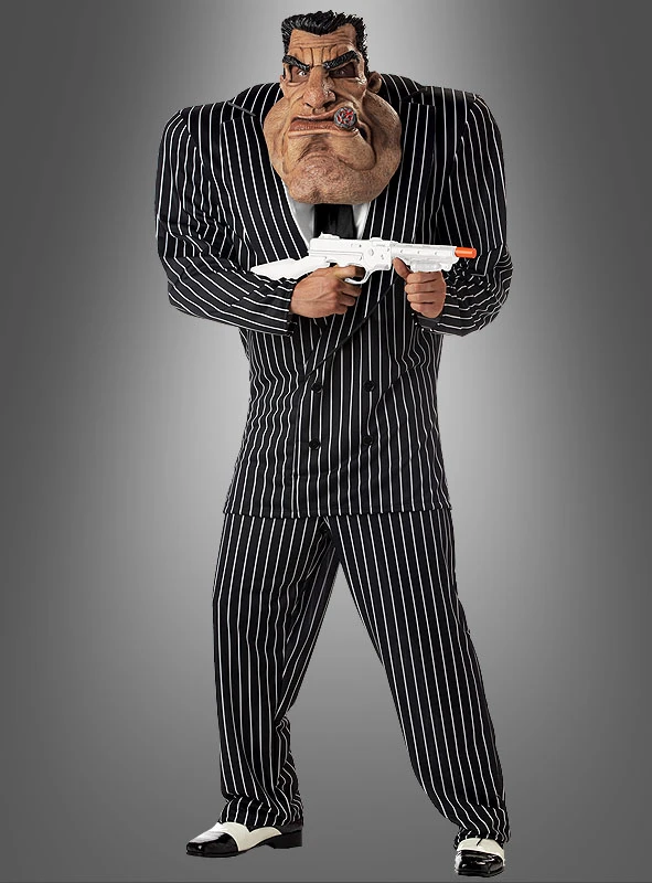 Gangsterboss Kostüm Mit Maske Mafia 2 Gangsterboss Kostüm Mit Maske Mafia – Bild 2