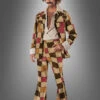 70er Disco Zuhälter Patchworkanzug Mit Bart