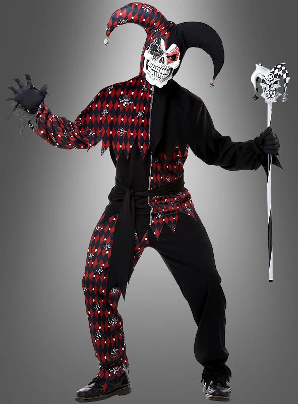Psycho Jester Narrenkostüm Herren 1 Psycho Jester Narrenkostüm Herren