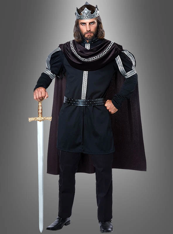 König Kostüm Schwarz Für Herren 1 König Kostüm Schwarz Für Herren