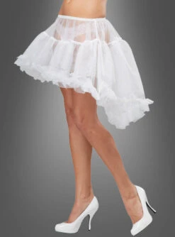 Burlesque Unterrock Mit Schleppe Weiß