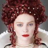Königin Perücke Elisabeth Mit Perlen