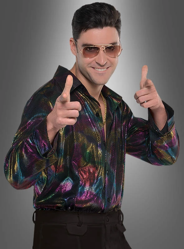 Buntes Discohemd Für Herren 1 Buntes Discohemd Für Herren