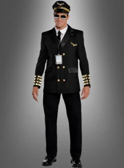 Piloten Uniform Für Herren Schwarz
