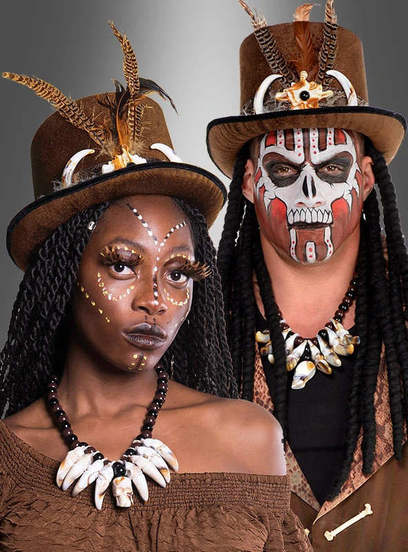 Voodoo Zylinder Mit Zöpfen 1 Voodoo Zylinder Mit Zöpfen