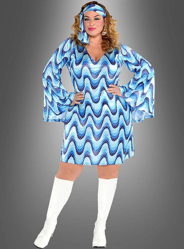 Pailletten Kleid XXL Disco Lady Bluebird 1 Pailletten Kleid XXL Disco Lady Bluebird