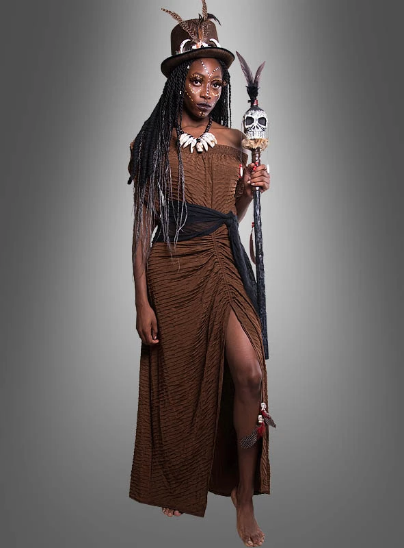 Voodoo Hexe Damenkostüm 1 Voodoo Hexe Damenkostüm