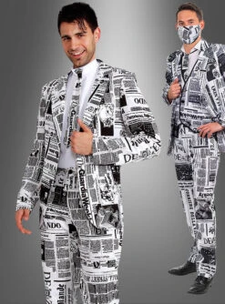 Bedruckter Anzug Zeitung