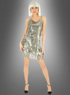 Disco Kleid Gold Oder Silber -Cosplay-Laden discokleid silber fuer damen 57fd50dc06 3