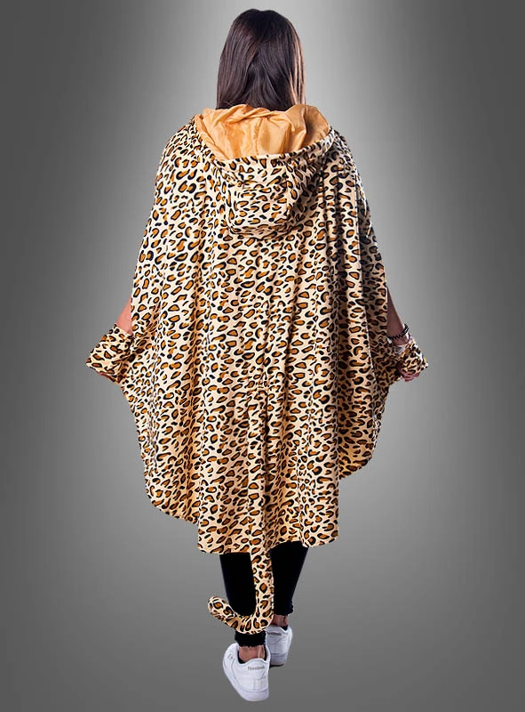 Plüsch Leopard Poncho S-XXXL 2 Plüsch Leopard Poncho S-XXXL – Bild 2