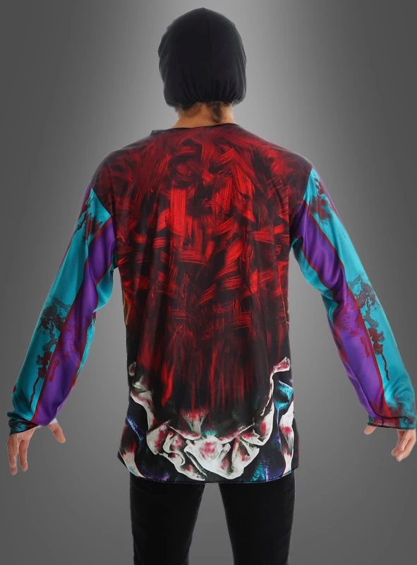Böses Clown Shirt Halloween Mit Maske 2 Böses Clown Shirt Halloween Mit Maske – Bild 2