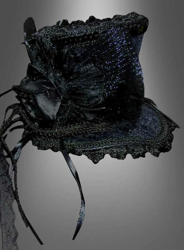 Burlesque Mini Zylinder Schwarz 2 Burlesque Mini Zylinder Schwarz – Bild 2