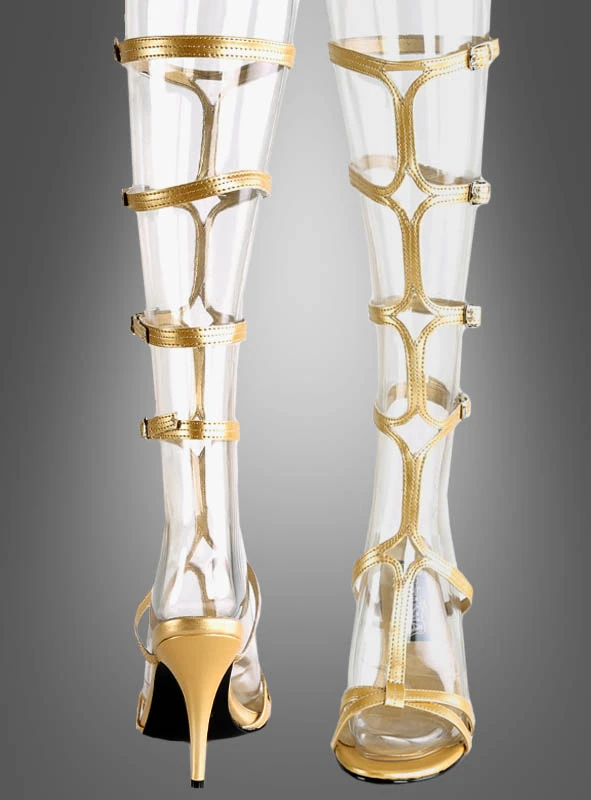 Antike Göttin Sandaletten Gold 2 Antike Göttin Sandaletten Gold – Bild 2