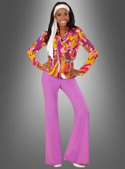 70er Bunte Bluse Andrea -Cosplay-Laden schlagerbluse damen disco 829b5b9b64 3