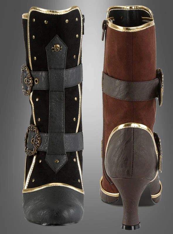 Piratenstiefel Damen In Schwarz Oder Braun 2 Piratenstiefel Damen In Schwarz Oder Braun – Bild 2