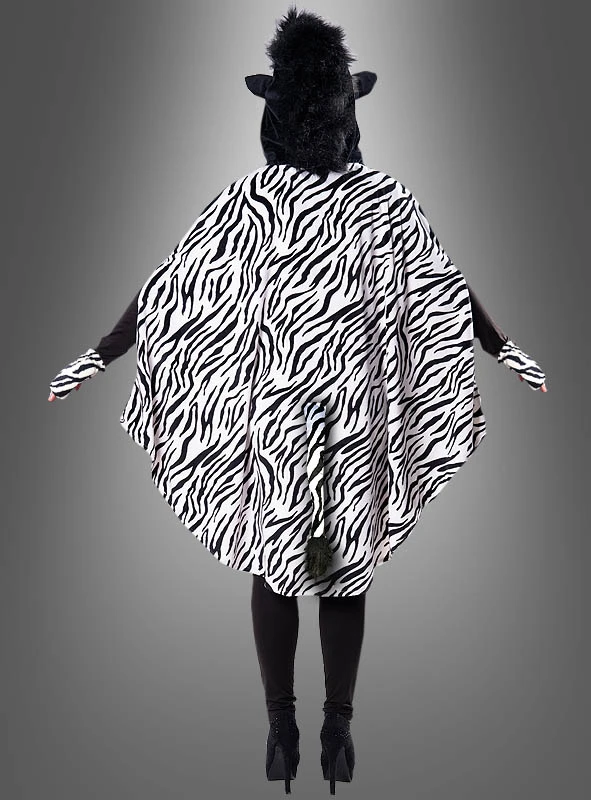 Plüsch Zebra Poncho XS-XXXL 4 Plüsch Zebra Poncho XS-XXXL – Bild 4
